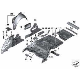 Dno bagażnika z tyłu - 41007244113