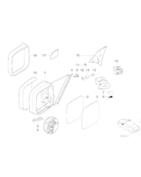 Lusterko zewn., elektr.,podgrz., prawe - 51168137370