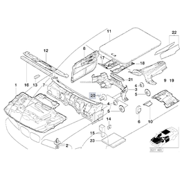 Izolacja dźwiękowa pokrywy silnika BMW E39 520 523 525 528 530 540 M5 - 51488159483