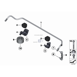 Pałąk mocujący stabilizator, prawy - 33506855386