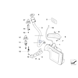 Zbiornik spryskiwaczy szyby czołowej - 61667179454