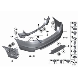 Prowadnica środkowa tylna - 51127184766