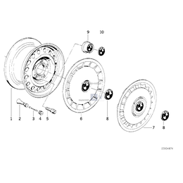 Obręcz koła stalowa, czarna - 36111129381