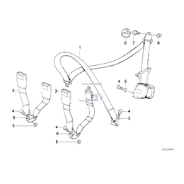Pas bezpieczeństwa tylny prawy - 72111947274