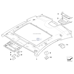 Osłona podsufitki, tylna - 51448029782