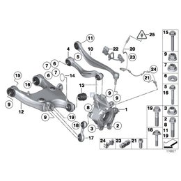 Wahacz dwuramienny tył prawy BMW F01 F02 F06 F10 F12 F13 - 33326865898