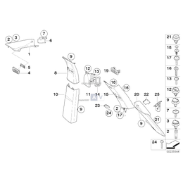 Osłona słupka B, prawa górna - 51436970426