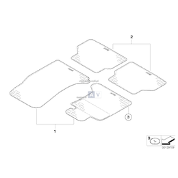 Kpl. dywaników gumowych, przód - 51470429229