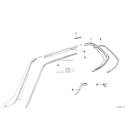 Listwa rynny dachowej lewa BMW E24 628CSi 630CSI 633CSi 635CSi M635CSi M6 - 51131839945