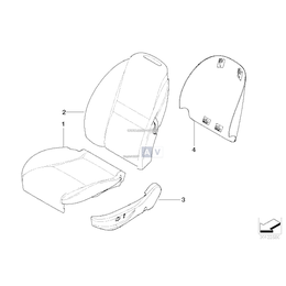 Poszycie oparcia, skóra - 52108026070