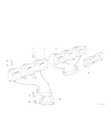 Uszczelka kolektora wydechowego BMW E30 E34 E36 318i 318is 520i 525i 320i 325i M42 M44 M50 - 11621728983