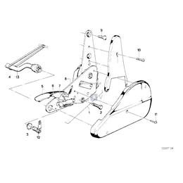 Mechanizm rozkł. fotela, zewn., prawy - 52101841424