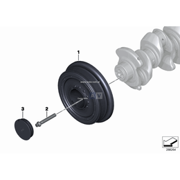 Śruba koła wału korbowego BMW E60N E70 E71 E81 E87 E84 E90 F01 F07 F10 F11 F13 F20 F30 F32 F45 MINI - 11238651643