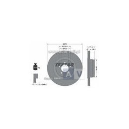 TARCZA HAM. BMW T. E65/E66 745D/760I 370MM