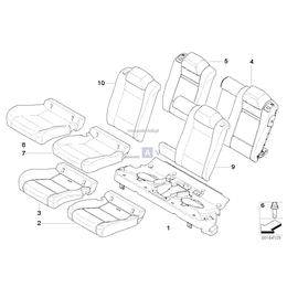 Element tapicer. siedziska, lewy - 52207171857