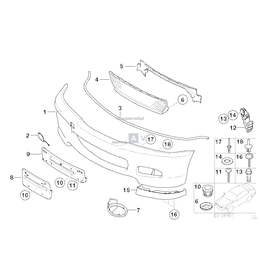 Zderzak przedni lakierowany - 51110025162