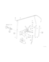Pokrętło korbowe podnoszenia szyby - 51328173675