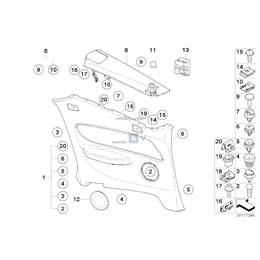 Osłona wylotu pasa, prawa - 51439128776