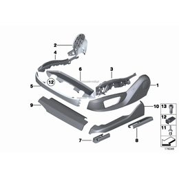 Osł. szyny fotela z tyłu z prawej str. - 52109175078