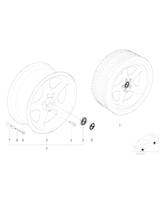 Obręcz koła aluminiowa, chromowana - 36111094107