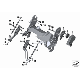 Ramię regulacji szyby, lewe - 46638524931