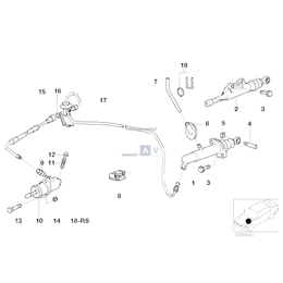 Przewód sprzęgła BMW E39 520 523 525 528 prod. do 1997-09 - 21521163781