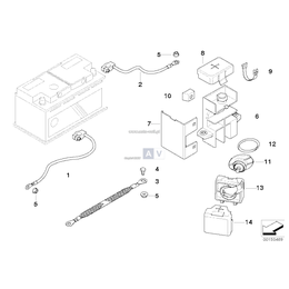 Kabel minus akumulatora - 65128401356