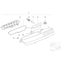 Uszczelka lampy w pokrywie bagażnika - 63216916470