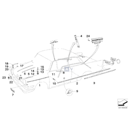 Listwa ozdobna ściany bocz. tylna prawa - 51135001868