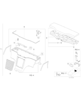 Kpl. pokrywy schowka Subwoofer - 51168399095