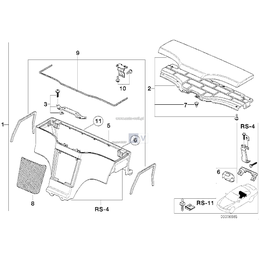 Kpl. pokrywy schowka Subwoofer - 51168399095