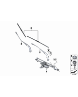 Wycieraczki komplet BMW F30 F31 316 318 320 325 328 330 335 M3 - 61612241375