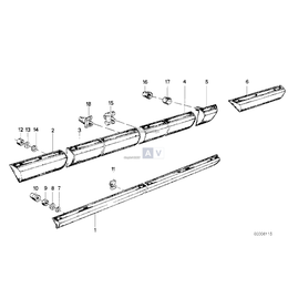 Listwa drzwi przednich lewych - 51131848303