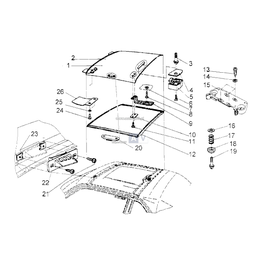 Mocowanie Hardtop'u, prawe - 54210006344