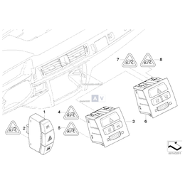 Przełącznik ZV / Światła awaryjne/ DTC - 61316945603