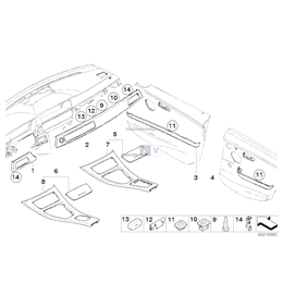 Listwa ozdobna drzwi tylnych lewych - 51427258141