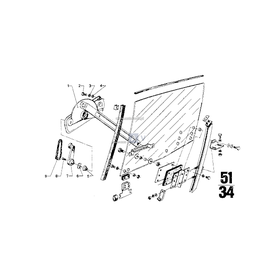 Siłownik szyby przedni lewy - 51326746100