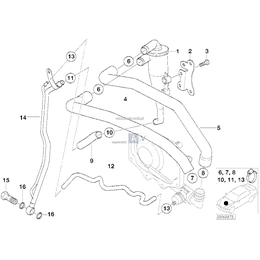 Przewód elastyczny odpowietrzający BMW E53 X5 4,4i 4,6is M62 - 11157556837