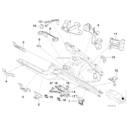 Uchwyt zaworu wody/Dod. p. wody, górny - 41148190207