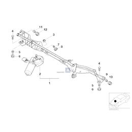 Mechanizm napędu wycieraczek z siln. - 61618234585