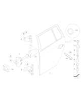 Ogranicznik drzwi tylnych - 51227176805