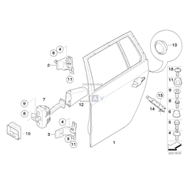 Ogranicznik drzwi tylnych - 51227176805