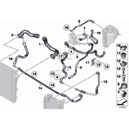 Przewód ukł chłodzenia BMW E70N E71 F07 30dX 40dX 530dX 535dX - 17228506991