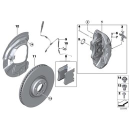 Tarcza hamulcowa przód prawa BMW E70 E71 M X6 X5 F15 F16 25dX 30dX 35iX 35dX 50iX M50dX - 34116789070