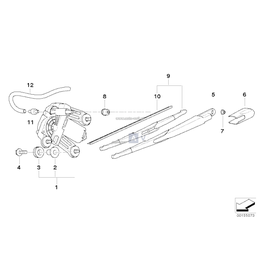 Pióro wycieraczki tylnej - Oryginał BMW - 61627079943