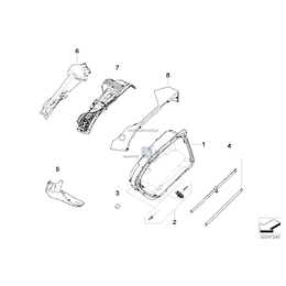 Osłona dna kufra, górna prawa, pasuje tylko do - 46548536004