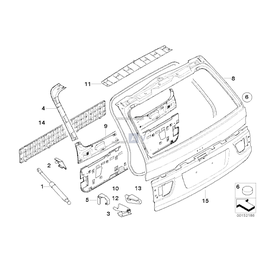 Wkład tapicerki pokrywy bag. dół - 51467142947