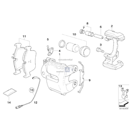 Zestaw naprawczy zacisku przód BMW E84 X1 E90 E91 E92 E93 - 34116769090