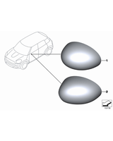 Osłona lusterka, prawa lakierowana - 51160429994