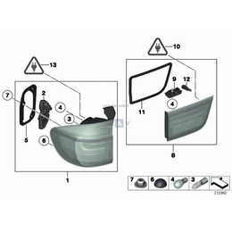 Uszczelka lampy tyln. w pokr. bag. lewa - 63217268785